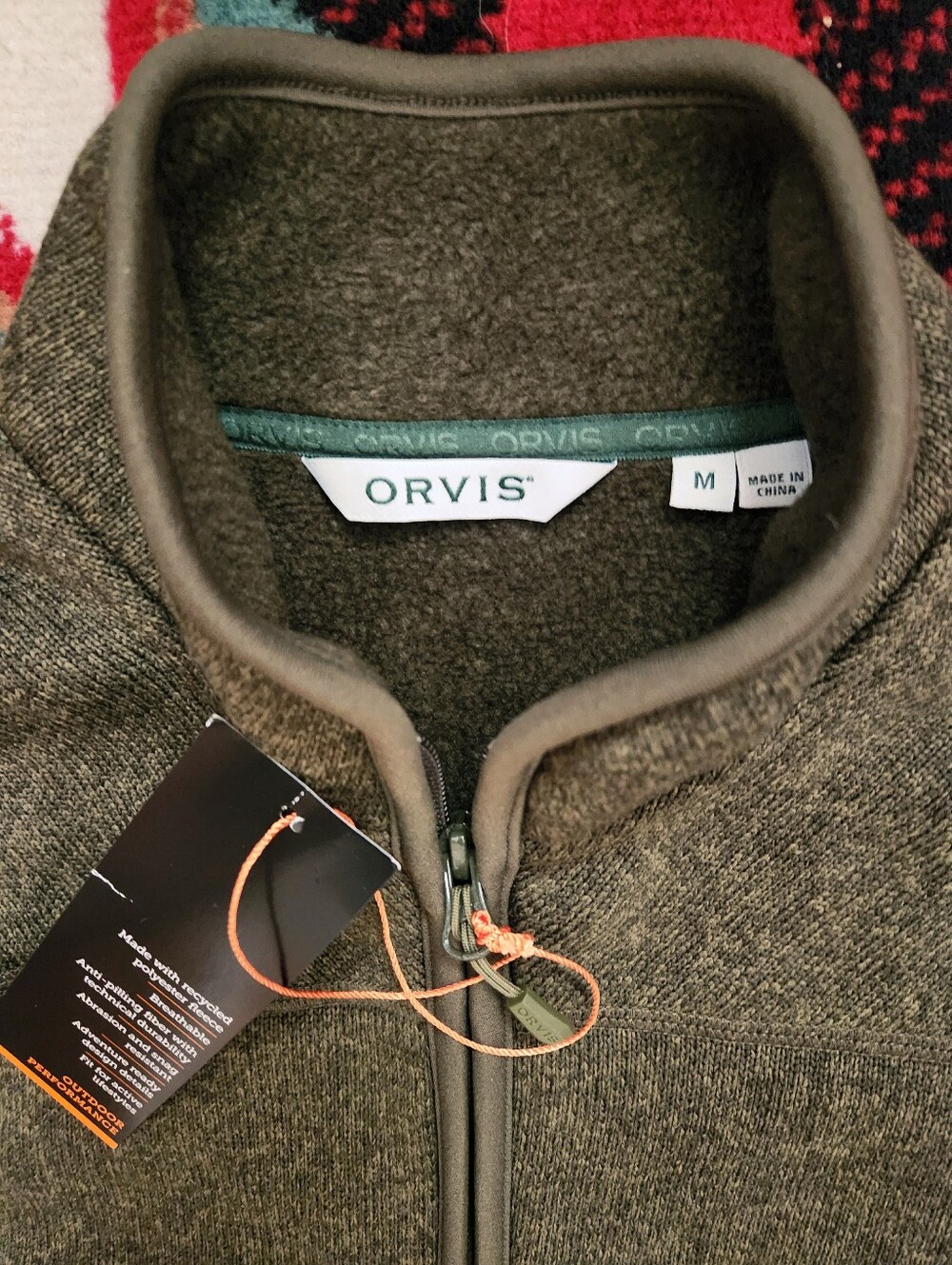 Orvis R65 Sweater Fleece Vest- Tarragon - Picture 2 of 10